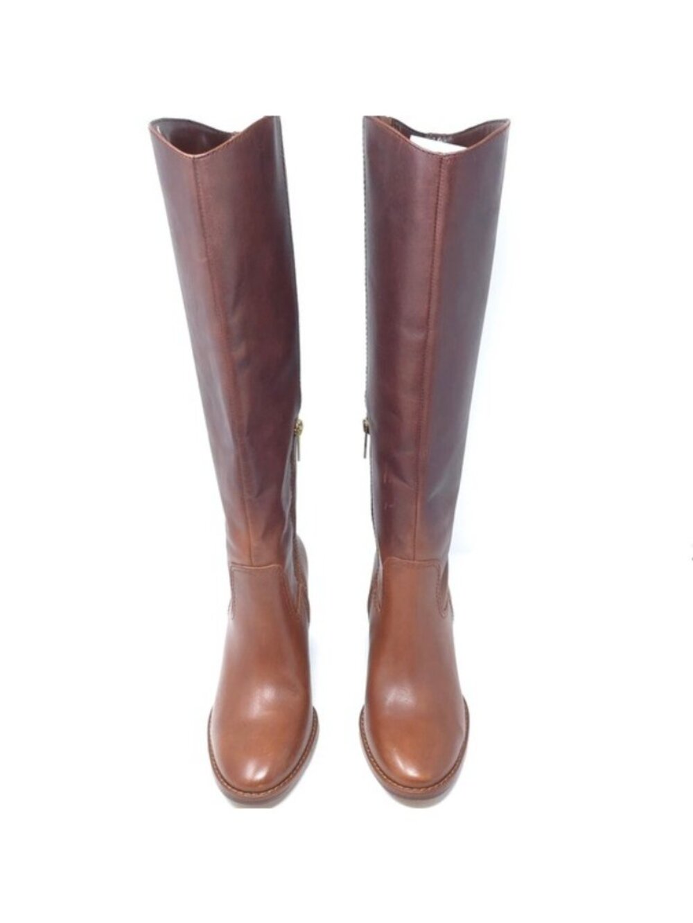 Vince Camuto Boots Leila Brown Leather Block Heel Knee High Size 6M - Picture 6 of 12